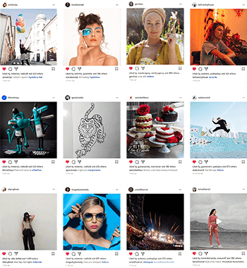 a carousel of Instagram posts