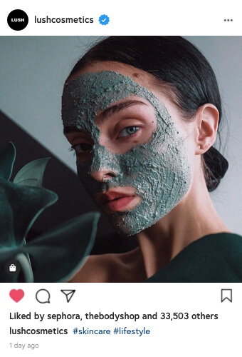 An illustrated example of Instagram being used for business