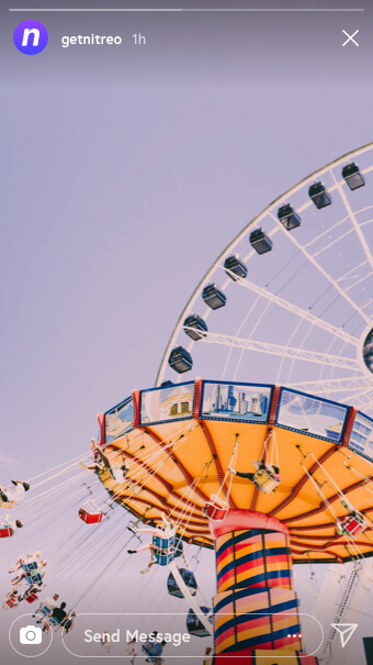 an example of an Instagram story being used for business