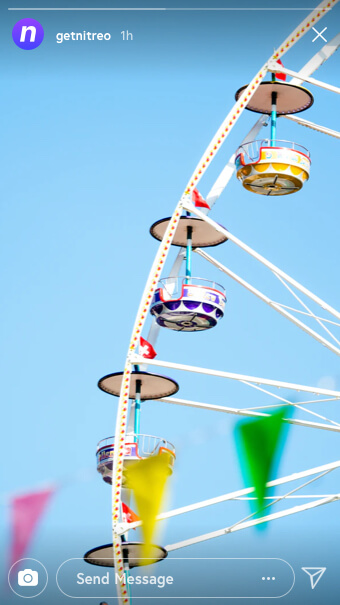 An Instagram story of a model